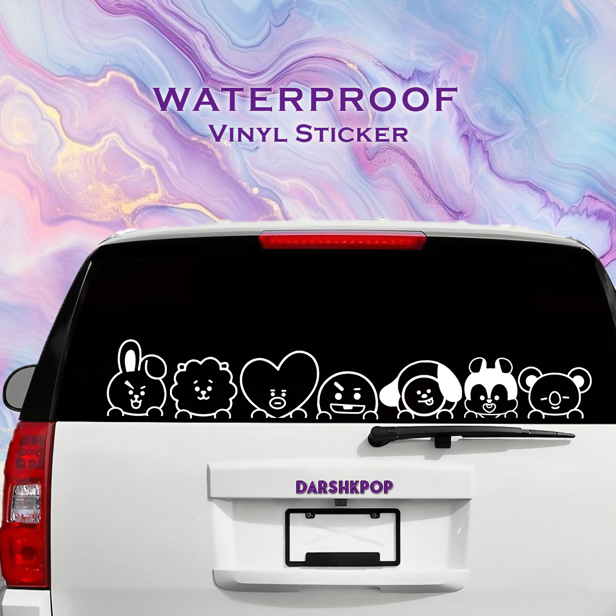 BT21 Peeking Car Waterproof Decal Vinyl Stickers