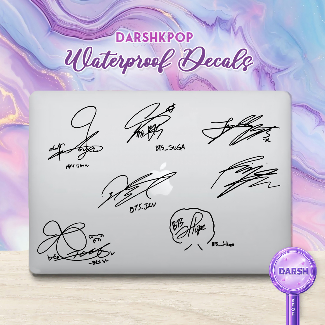 BTS Signature Waterproof Decal Vinyl Sticker